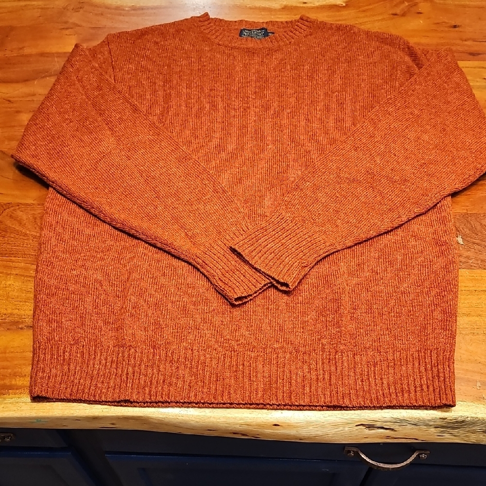 Pendleton Men's Warm Orange Crewneck Sweater